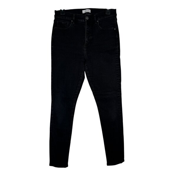 Loft High Waisted Black Skinny Jeans Pants Goth Punk Emo Metal Alternative Sz 7 - Picture 1 of 7